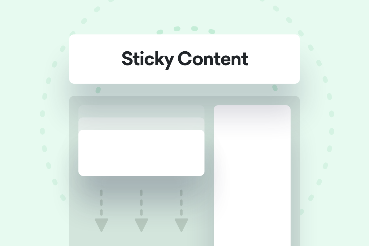 Make content sticky