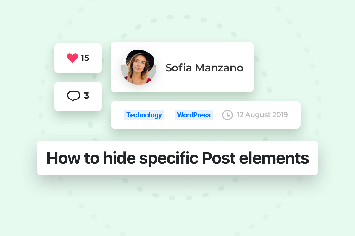 How to hide specific Post elements