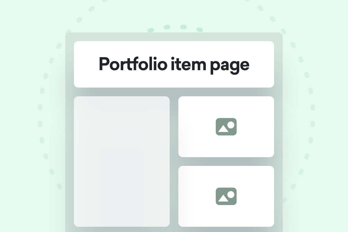 Create new portfolio item page