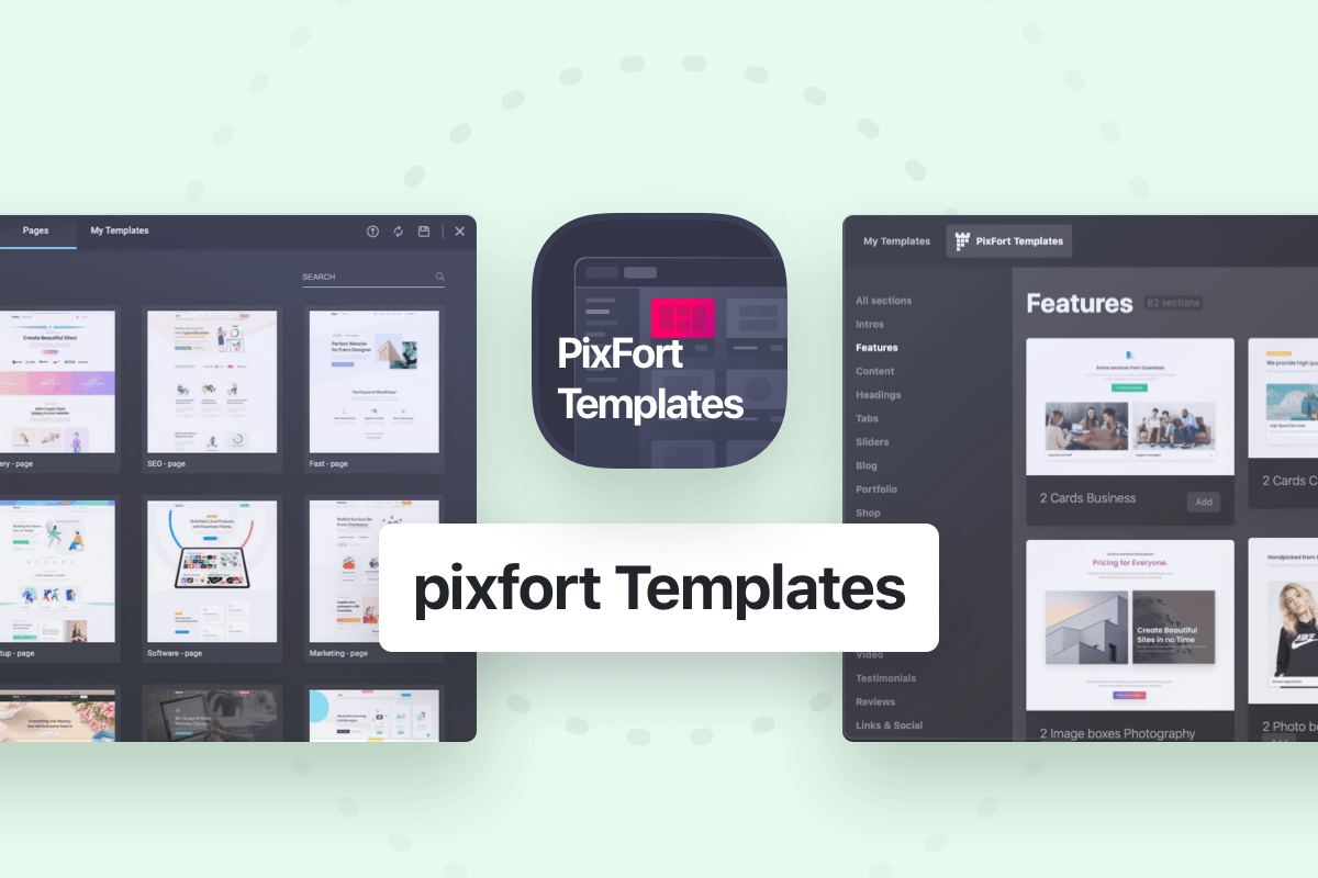Where to find pixfort Templates