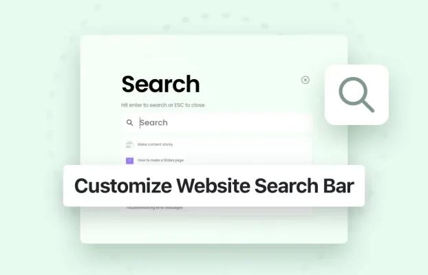 Customize website search bar