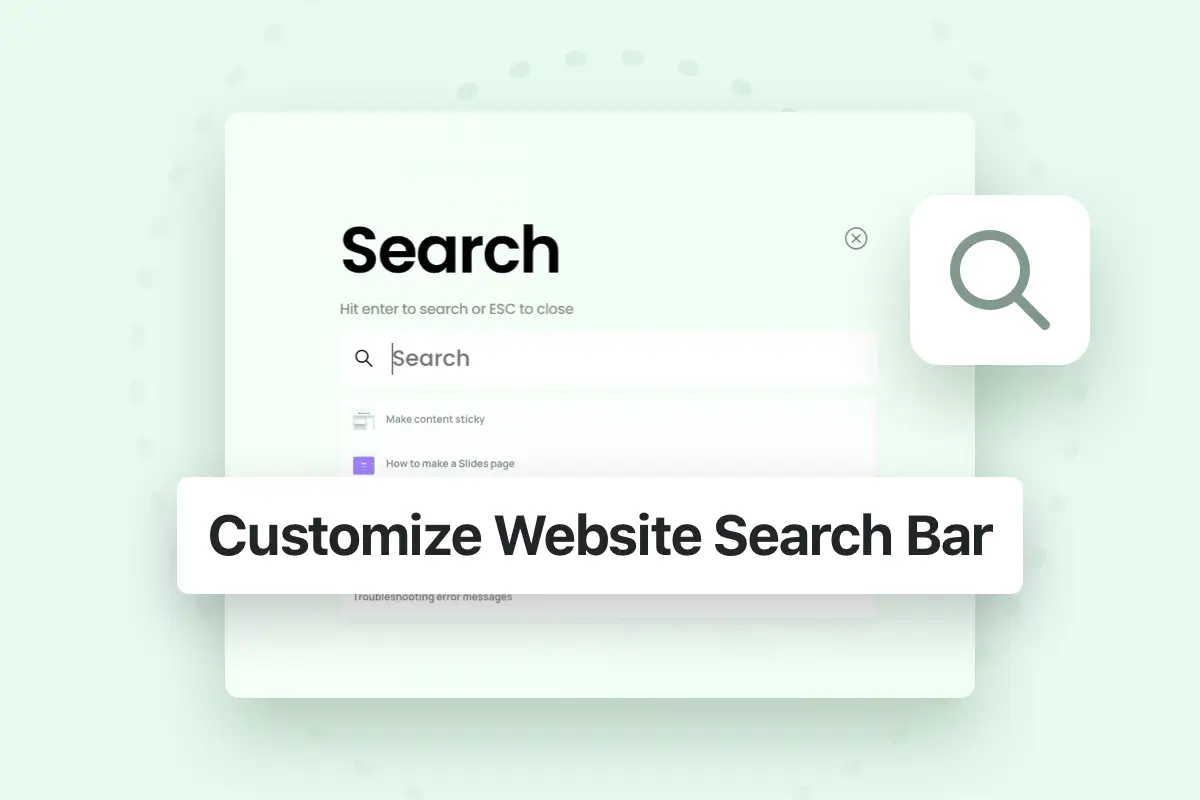 Customize website search bar